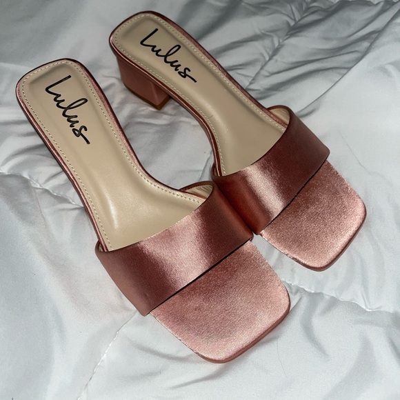 Lulus satin blush heel - Picture 2 of 2
